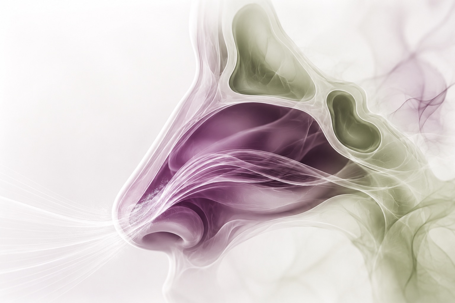 Abstract nasal airflow illustration